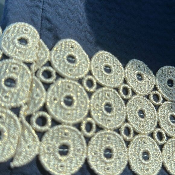 Lilly Pulitzer Annabelle Shift Dress True Navy/Gold - Picture 6 of 6